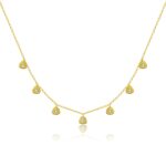 Colier din argint Golden Dropping Beads