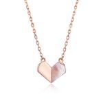 Colier din argint Rose Gold Paper Heart