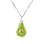 Colier din argint Sparkling Avocado