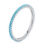Inel din argint Blue Crystal Band