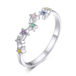 Inel din argint Colorful Stars