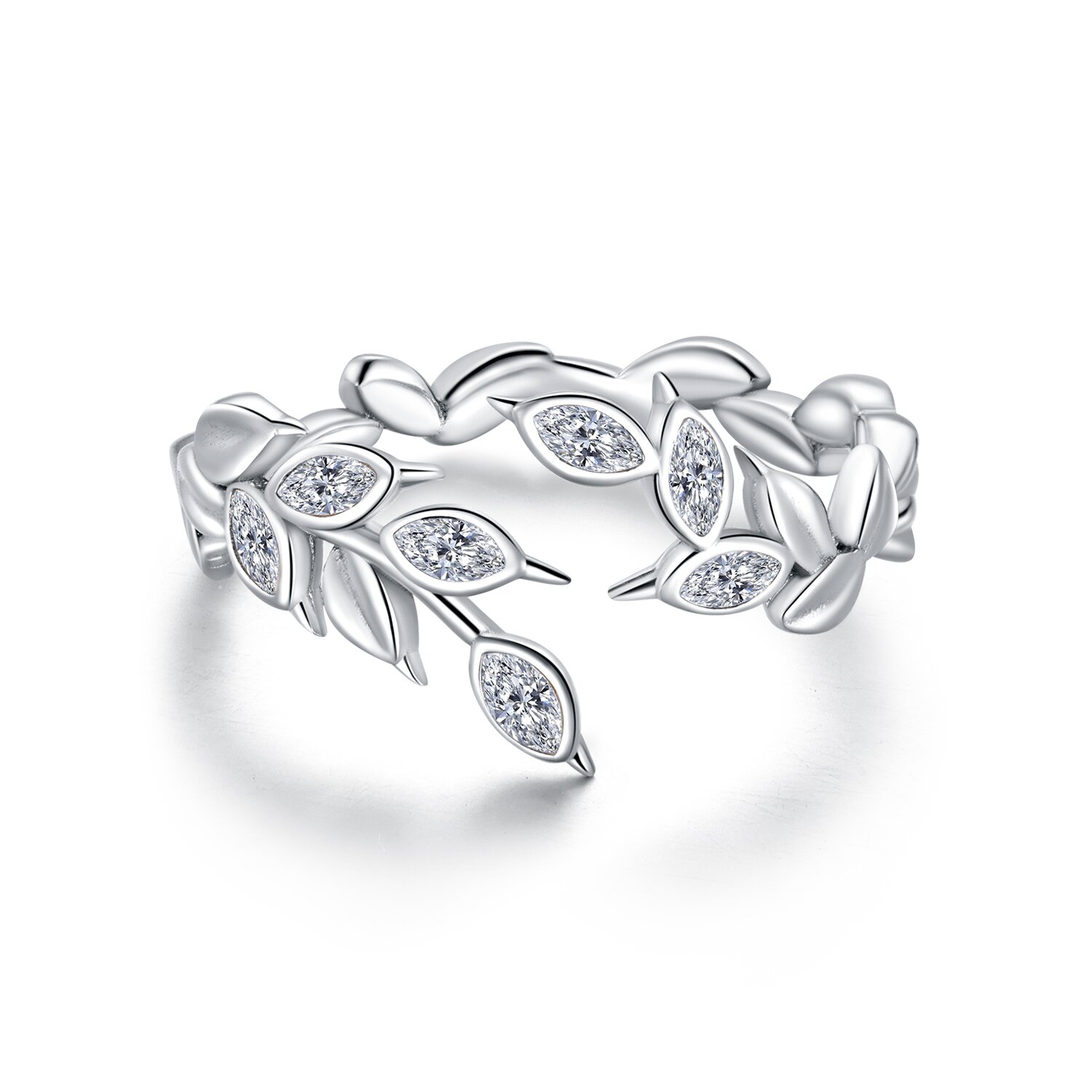 inel-reglabil-din-argint-falling-leafs-81160-4 Inel reglabil din argint Falling Leafs - imagine 1