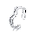 Inel reglabil din argint Silver Curls