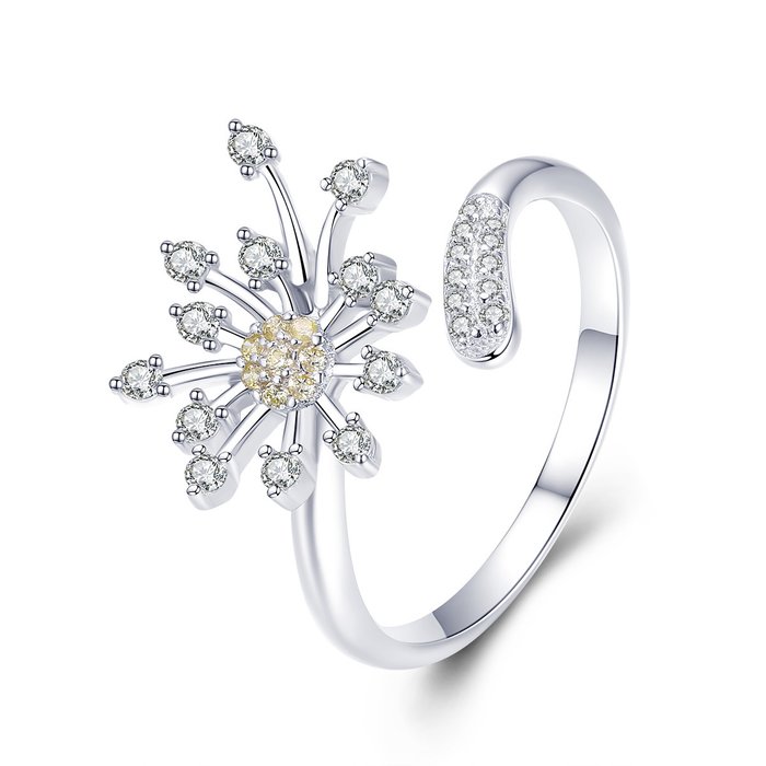 inel-reglabil-din-argint-snowflower-58164-4 Inel reglabil din argint Snowflower - imagine 1