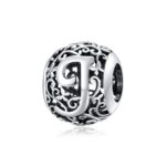 Talisman din argint Alphabet Letter J