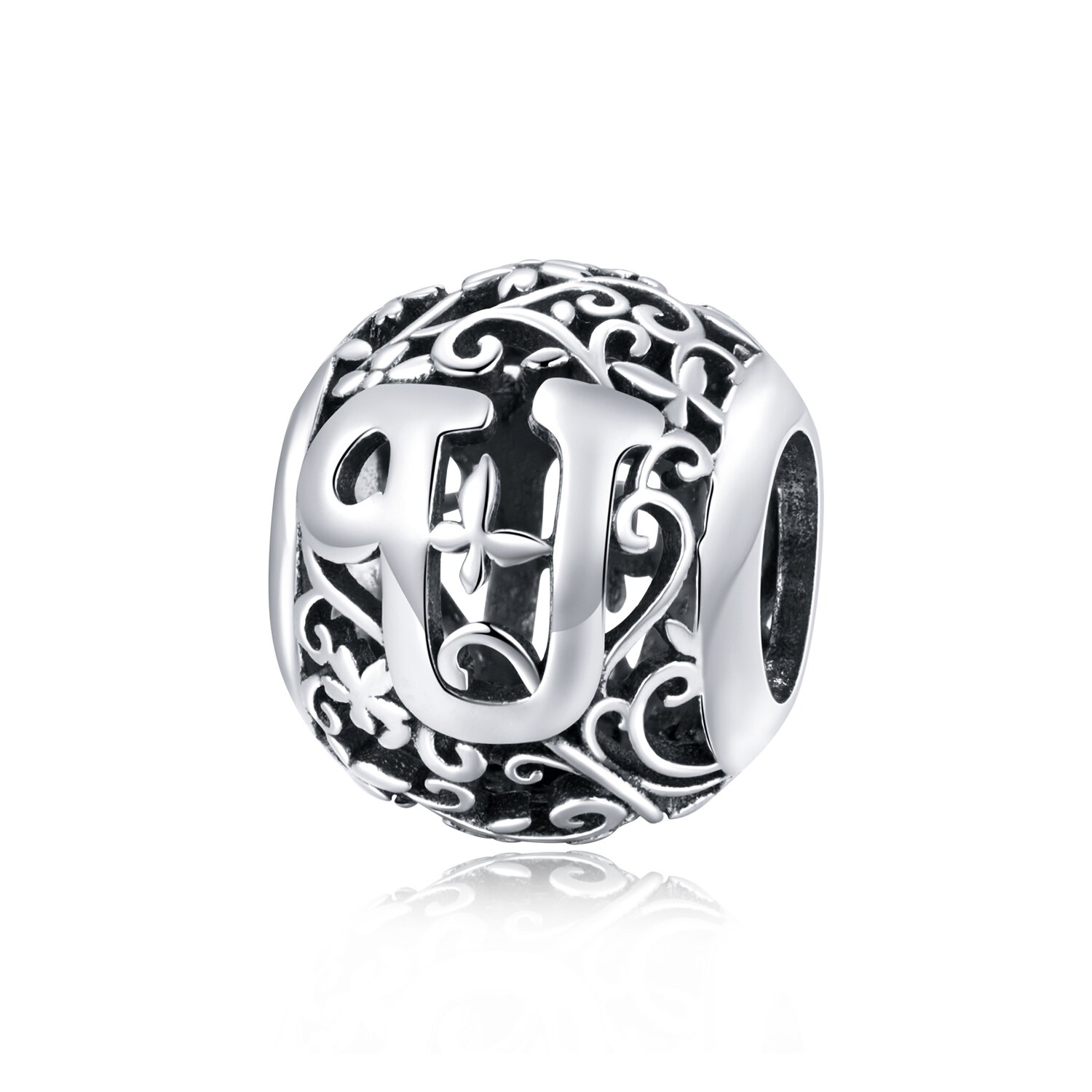 talisman-din-argint-alphabet-letter-u-86137-4 Talisman din argint Alphabet Letter U - imagine 1