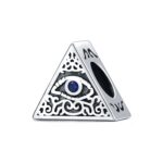 Talisman din argint Blue Eye Pyramid