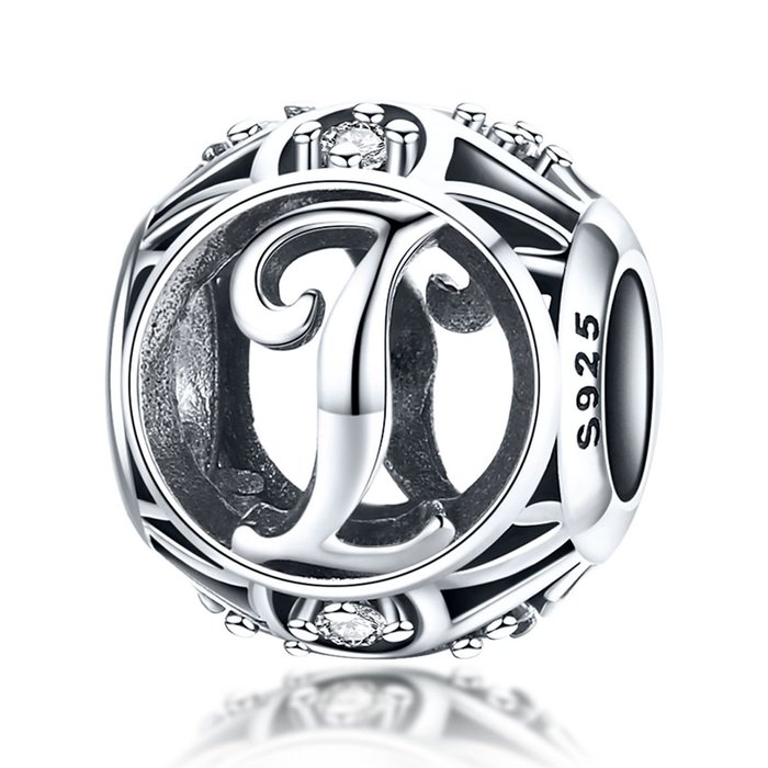 talisman-din-argint-cu-litera-i-si-cristale-51828-4 Talisman din argint cu Litera I si cristale - imagine 1