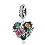 Talisman din argint Purple Butterfly