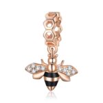 Talisman din argint Rose Gold Bee