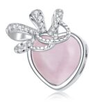 Talisman din argint Sparkling Pink Heart