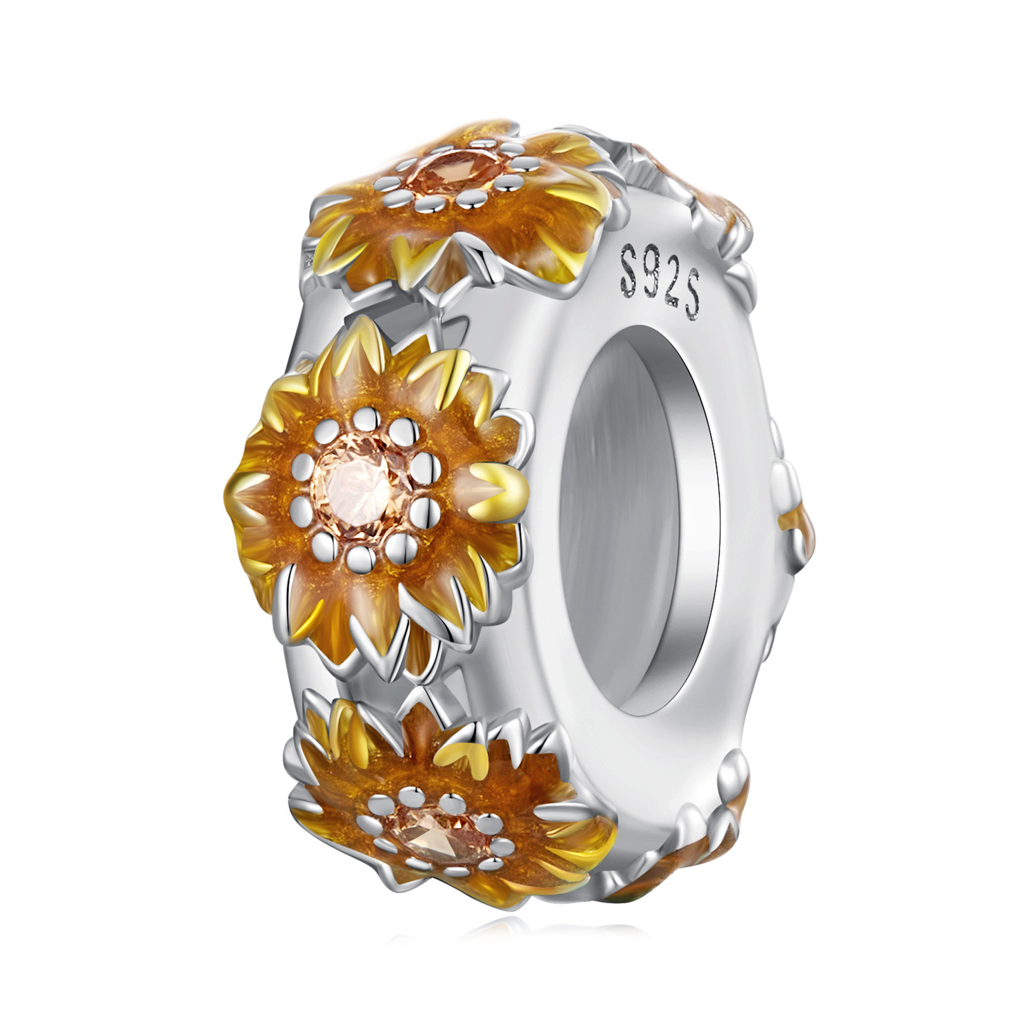 talisman-din-argint-sunflower-thin-band-153456-4 Talisman din argint Sunflower Thin Band - imagine 1
