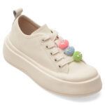 Pantofi sport Dama PASS COLLECTION albi, MQ60013, din piele naturala