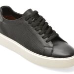 Pantofi sport BITE THE BULLET negri, WB008, din piele naturala
