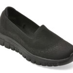 Pantofi sport Dama SKECHERS negri, GRACEFUL, din material textil