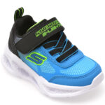 Pantofi sport SKECHERS albastri, METEOR-LIGHTS, din material textil