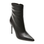 Botine elegante EPICA PREMIUM negre, 2466T, din piele naturala