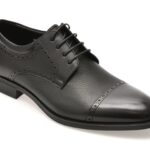 Pantofi eleganti EPICA negri, J3856, din piele naturala