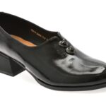 Pantofi dama EPICA negri, EB896, din piele naturala lacuita