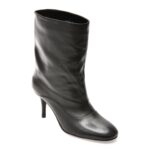 Botine elegante EPICA PREMIUM negre, 25080, din piele naturala