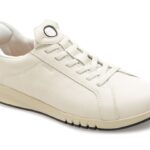 Pantofi sport GEOX albi, U65MUA, din piele naturala