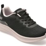 Pantofi sport Dama SKECHERS negri, BOBS MODA FLEX, din material textil