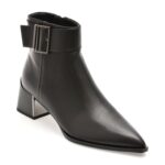 Botine elegante EPICA negre, 5C410, din piele naturala