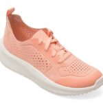 Pantofi sport Dama CLARKS roz, SOLEVANA TIE, din material textil