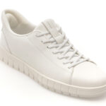 Pantofi sport GEOX albi, U56MAA, din piele ecologica