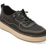 Pantofi sport OTTER negri, V260002, din material textil
