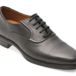 Pantofi eleganti OTTER negri, E301, din piele naturala