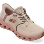 Pantofi sport Dama SKECHERS gri, GLIDE-STEP PRO, din material textil