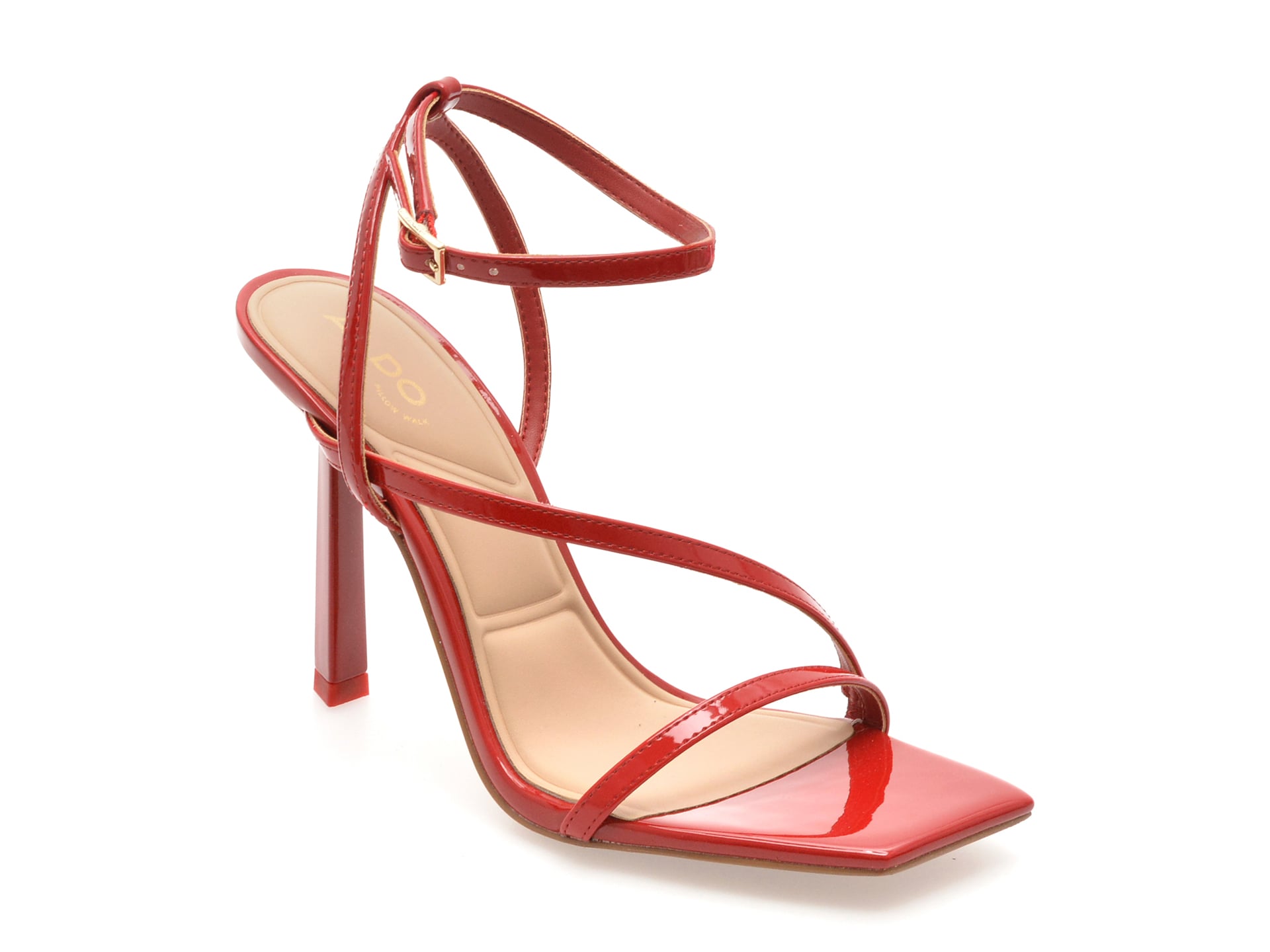 0a87806d2396261ceefad98985ecd52e9b4577f667f773b2271f4fcda0a3cf01 Sandale elegante ALDO rosii, SCINTILLA 600, din piele ecologica lacuita - imagine 1