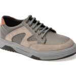 Pantofi sport OTTER gri, 1374, din piele naturala