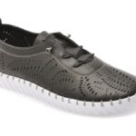 Pantofi dama EVIDA negri, EV2904, din piele naturala