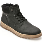 Ghete RIEKER negre, 37005, din piele ecologica