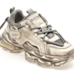 Pantofi sport GRYXX albi, F7801, din material textil si piele naturala