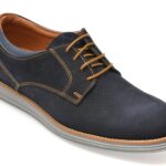 Pantofi OTTER bleumarin, A36, din nabuc