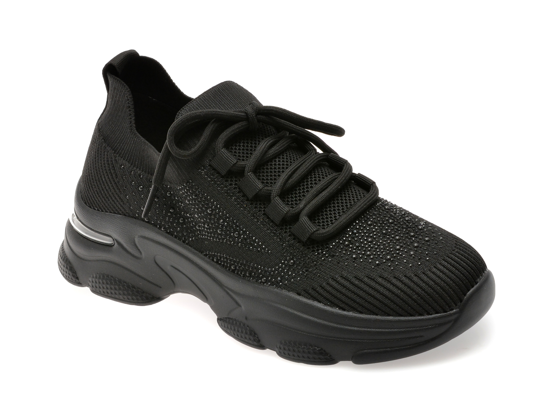0d5349deedfab20841b2a3d98136784c1ec147774a2755a65710fd125969a981 Pantofi sport Dama FLAVIA PASSINI negri, 213315B, din material textil - imagine 1