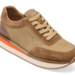 Pantofi sport OTTER gri, J260001, din piele intoarsa