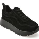 Pantofi sport Dama EPICA negri, 6038, din piele intoarsa