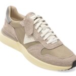 Pantofi sport CLARKS gri, CRAFT WICK LACE, din piele intoarsa