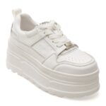 Pantofi sport Dama GRYXX albi, 61618, din piele naturala