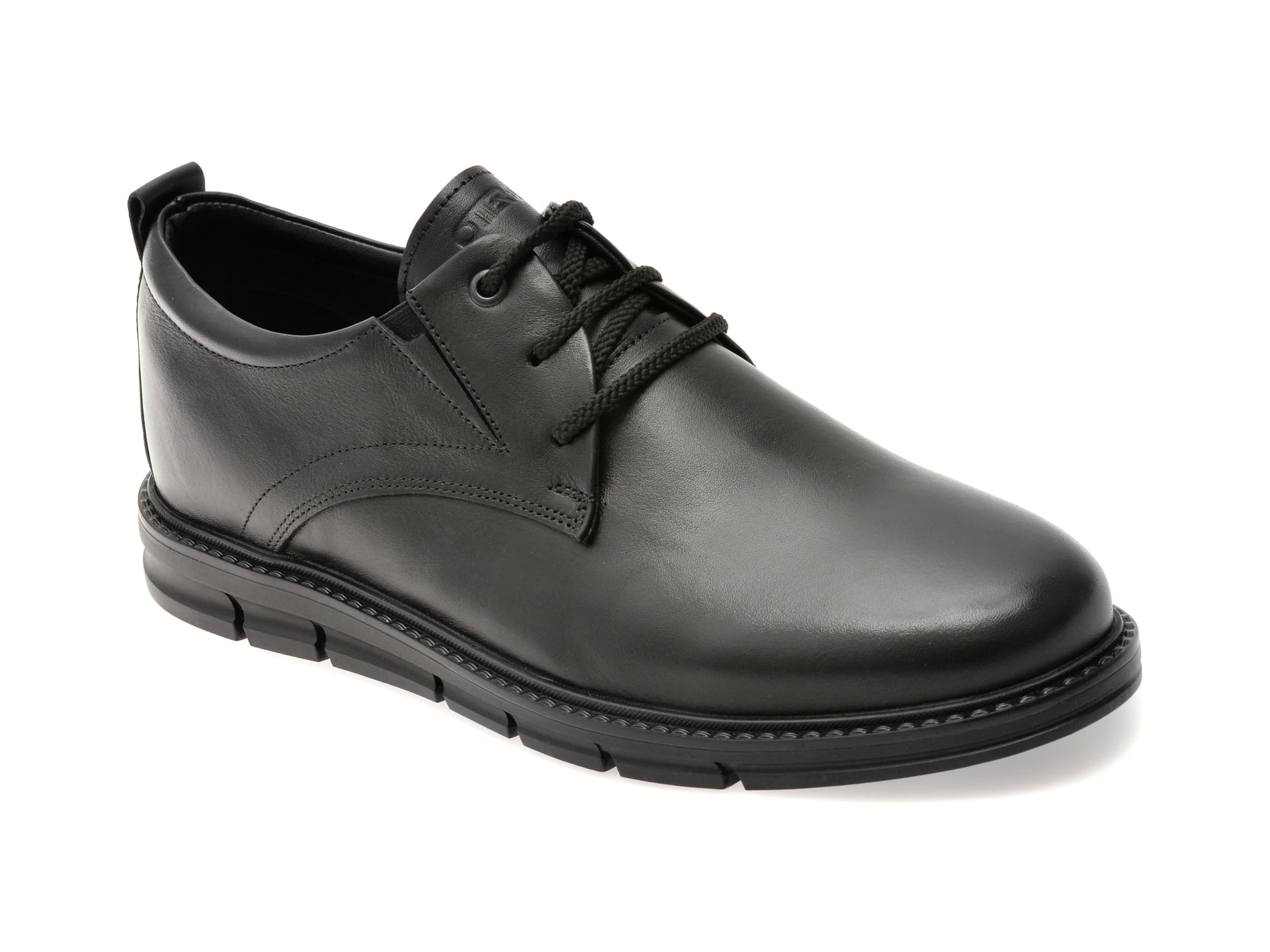 14cd2709378768405b27b96270563e6d275d052137da98ceccc553cfa53ee978 Pantofi eleganti OTTER negri, TTR1, din piele naturala - imagine 1