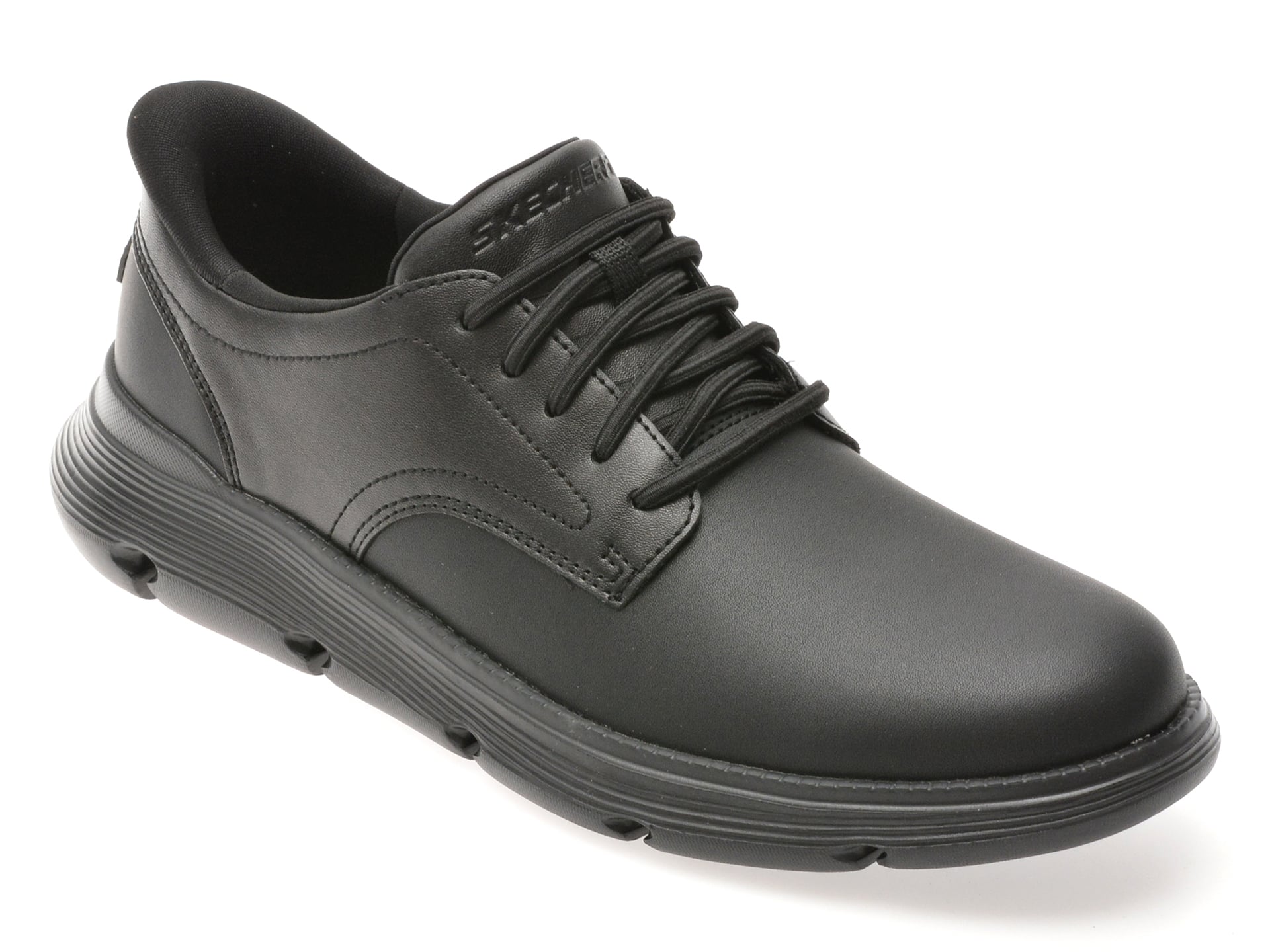 17af062a938648c1affee3888460eeb5d88915146b1f74ad2fe0340c1df858a1 Pantofi SKECHERS negri, GARZA, din piele naturala - imagine 1