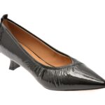 Pantofi dama eleganti EPICA negri, D76363, din piele naturala lacuita