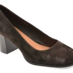 Pantofi dama eleganti EPICA maro, 58863, din piele intoarsa