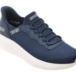 Pantofi sport SKECHERS bleumarin, BOBS SQUAD CHAOS, din material textil