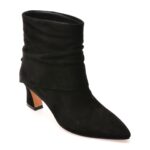 Botine elegante ALDO negre, 1122F, din piele intoarsa