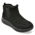 Ghete Femei SKECHERS negre, ARCH FIT LAGUNA, din piele intoarsa